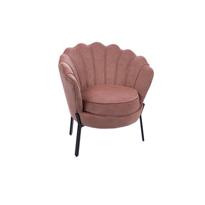 Fauteuil en velours côtelé et pieds en métal noir - ARUM AMADEUS