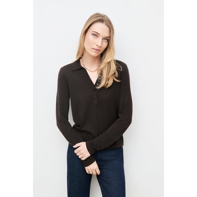 Pull droit court col chemise MPOPPY CAROLL