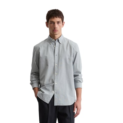 Chemise à col boutonné regular avec un fin motif à carreaux MARC O'POLO
