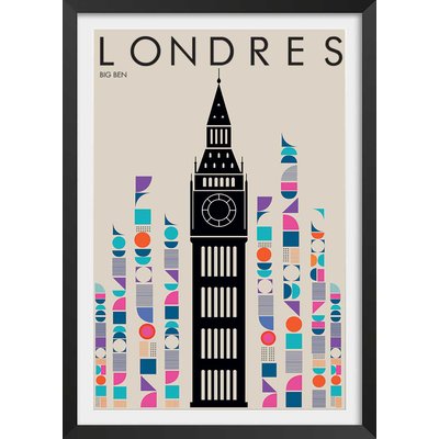 Affiche london big ben retro HEXOA