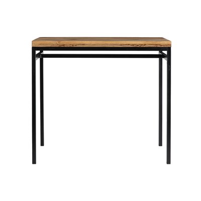 Table haute industrielle en bois manguier massif et métal noir L115 cm YPSTER MILIBOO