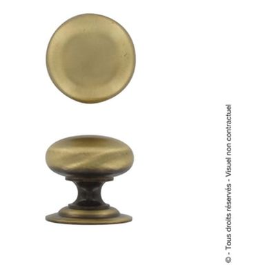 Bouton De Meuble Rosace Laiton Vieux Bronze D38 Mm BROS