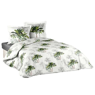 Parure Housse de couette Collection Tropical Palmier DOUCEUR D'INTÉRIEUR