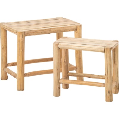 Lot de 2 socles décoratifs en bois de sapin RECOLLECTION