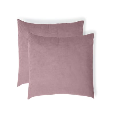 Taie d'oreiller (x2) gaze de coton ALMA Made in Europe FEBRONIE