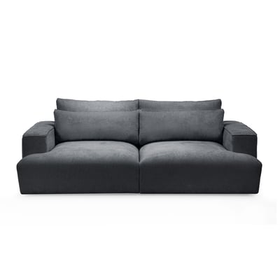 Canapé droit fixe 3 places en tissu lisse, TWINY BOBOCHIC