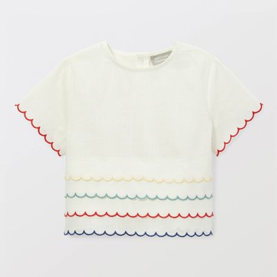 Blouse manches courtes fantaisie en coton BIO GOTS BOUT'CHOU