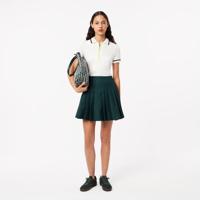 Jupe plissée surpiqûres contrastées LACOSTE