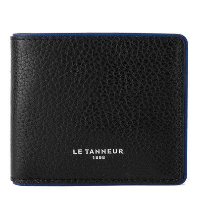 Portefeuille horizontal poche monnaie à rabat en cuir grainé AUGUSTIN LE TANNEUR