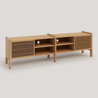 Meuble TV en pin verni couleur chêne MENDIA MOYEN NAAN FURNITURE