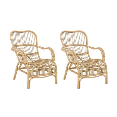 Fauteuil en rotin naturel (lot de 2) - CARMELIE HELLIN, DEPUIS 1862