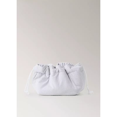 Trousse de toilette 100 % coton à fines rayures seersucker MANGO HOME