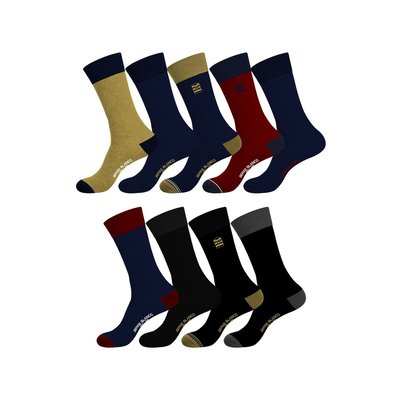 Lot de 9 Paires de Chaussettes de Ville coton peigné doux SERGE BLANCO