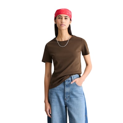T-shirt slim en jersey côtelé doux MARC O’POLO DENIM