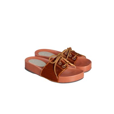 Mule ?� lacets vert INES DE LA FRESSANGE PARIS
