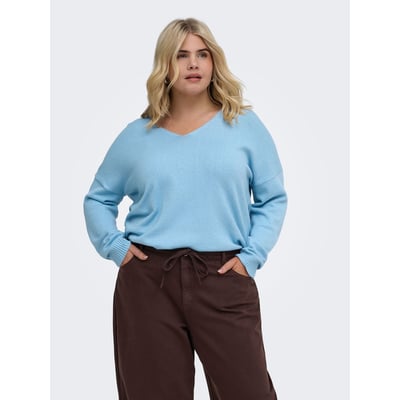 Pull maille mousseuse, col V ONLY CARMAKOMA