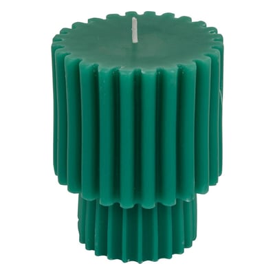 Bougie Votive Rustique Atmosphera - Bleu Canard - 60g - Parfumée - Durée De Combustion 7 Heures - 2