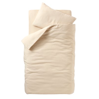 Parure housse de couette + taie d'oreiller unie en gaze de coton Bio* VERTBAUDET