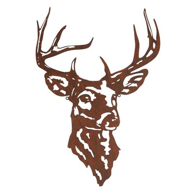 Tête de cerf en métal vieilli AUBRY GASPARD