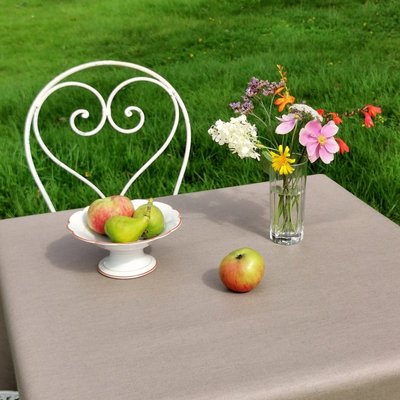 Nappe enduite carrée ou rectangle LIN/Coton FLEUR DE SOLEIL