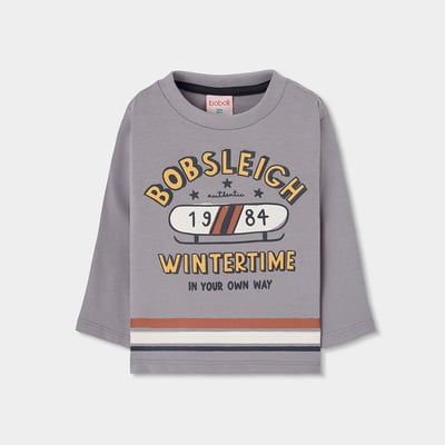 T-shirt garçon en maille imprimé Bobsleigh BOBOLI