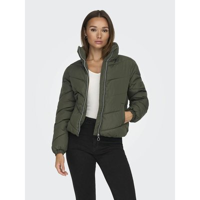 Chaqueta acolchada con cremallera, cuello alto JDY
