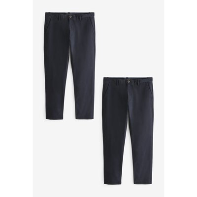 Pantalons chino slim stretch, lot de 2 NEXT