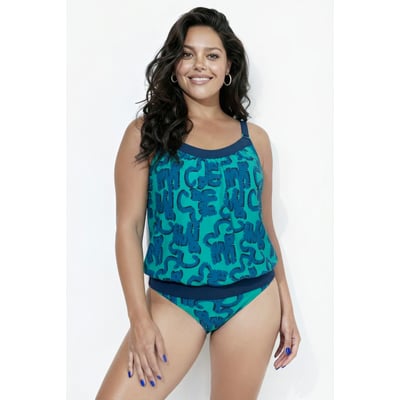 Tankini avec bonnets souples, motif chats ULLA POPKEN