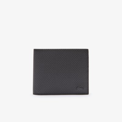 Portefeuille zippé Chantaco en cuir piqué LACOSTE