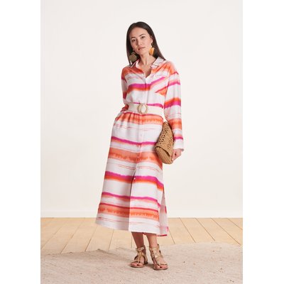 Robe chemise mi-longue à imprimé tie & dye LA FEE MARABOUTEE