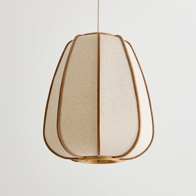 Suspension, en lin et bambou, diamètre 32 cm, ANARA LA REDOUTE INTERIEURS