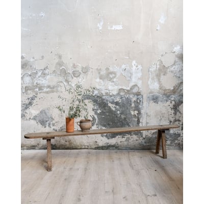Long banc en bois Antoine N°541 - Bon état DEBONGOUT