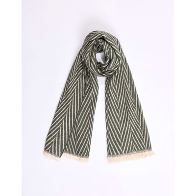 Écharpe chevron à franges HAMIDA LA FIANCÉE