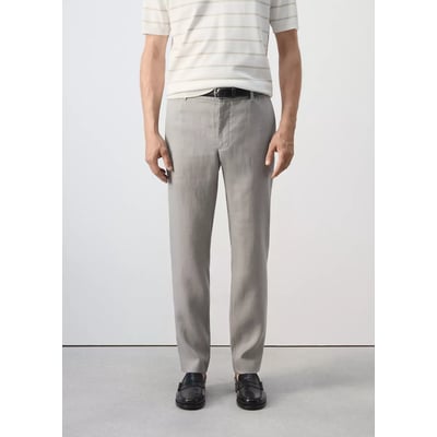 Pantalon 100 % lin slim fit MANGO MAN