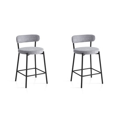 Lot de 2 tabourets hauts tissu et métal, Harlem HISPANOHOGAR