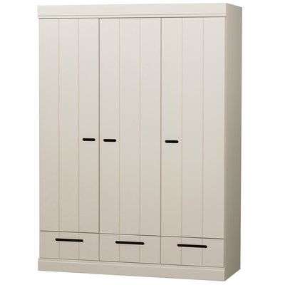 Armoire 3 portes avec tiroir en pin CONNECT WOOOD
