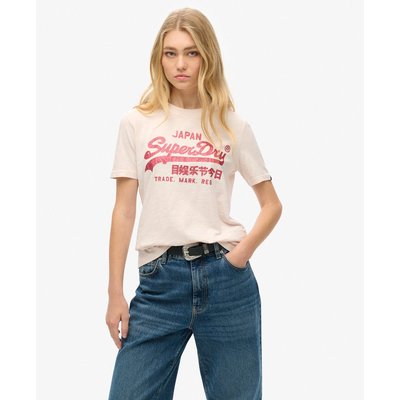 T-shirt décontracté à logo métallisé SUPERDRY