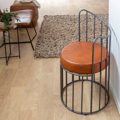 Fauteuil en cuir et métal  ALY MADE IN MEUBLES 