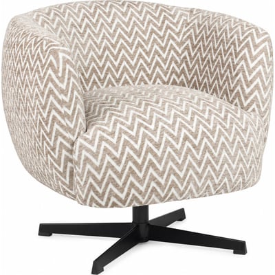 Fauteuil lounge pivotant motif chevron RECOLLECTION