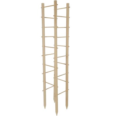 Support en bois de pin pour plantes 4 piquets Tour JARDINDECO
