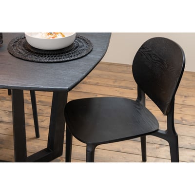 Chaises de salle à manger noires style japandi (lot de 2) - YUMI HELLIN, DEPUIS 1862