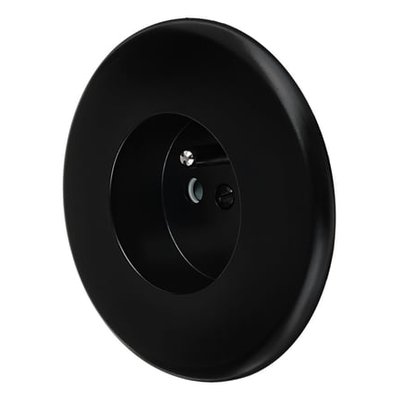 Prise De Courant Simple 2 Pôles + Terre Iris Noir Satin MODELEC