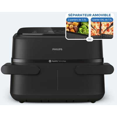 Airfryer NA150/00 friteuse sans huile panier flexible avec séparateur amovible, Série 1000 7.1L PHILIPS