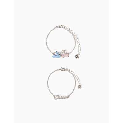 Lot de 2 bracelets avec pendentifs Stitch et Angel ZIPPY