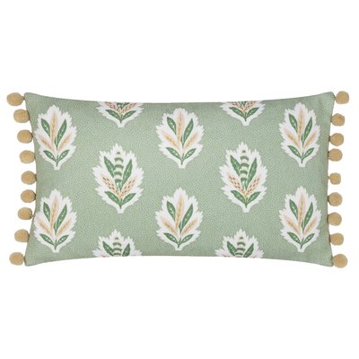 Sessile Leaf Ruffled Rectangular Feather Filled Cushion SANDERSON