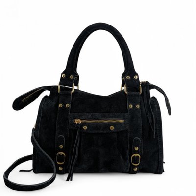 Sac à main en croûte de cuir STORM SUEDE GOLD OH MY BAG