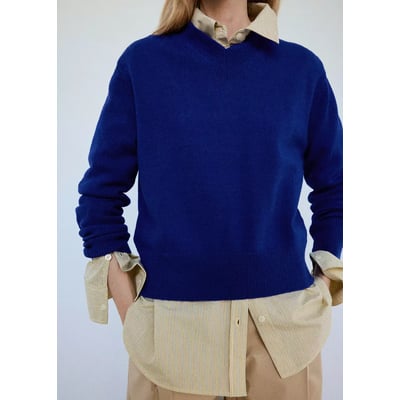 Pull-over maille col en V MANGO