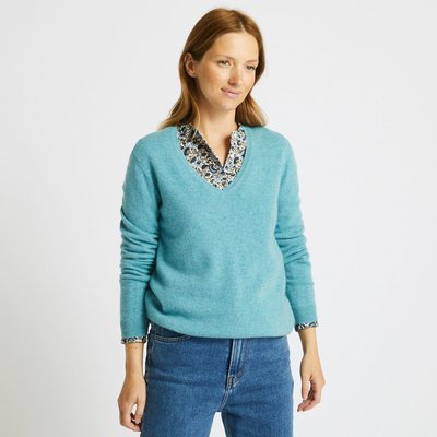 Pull bleu vert La Redoute