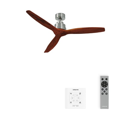 Ventilateur de plafond 40W  sans lumière avec contrôleur mural WIND STYLANCE NATURAL WOOD CREATE