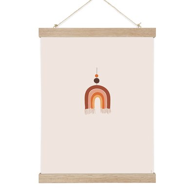 Joa, affiche +  cadre chêne. 50cm x 70cm COTTON BIRD